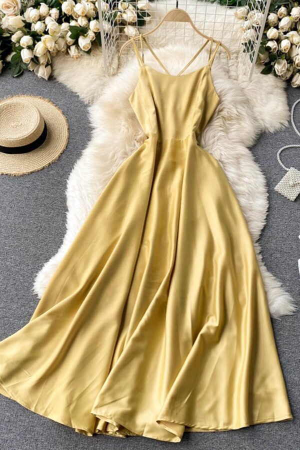 Simple Satin A-Line Dreses