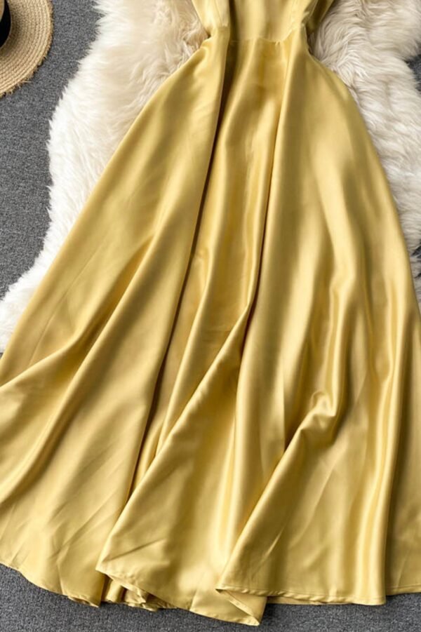 Simple Satin A-Line Dreses - Image 3