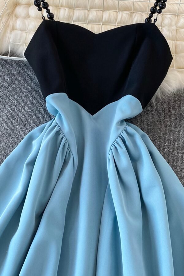 Blue A-Line Short Dress - Image 3