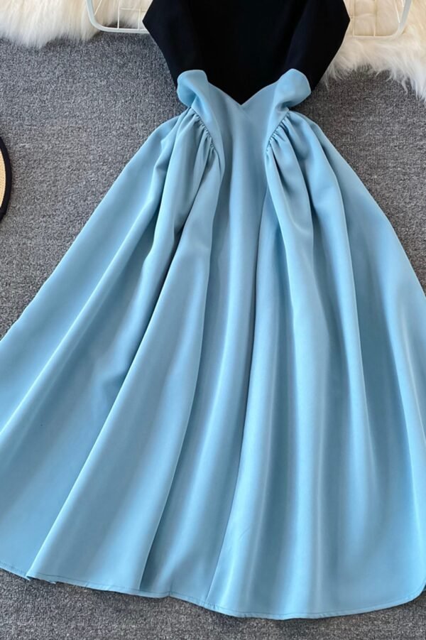 Blue A-Line Short Dress - Image 4