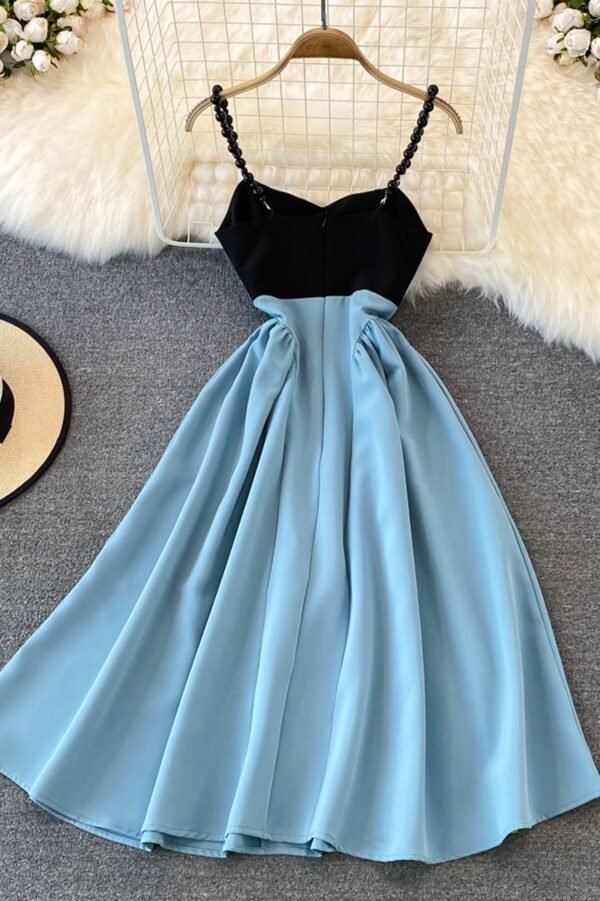 Blue A-Line Short Dress - Image 5