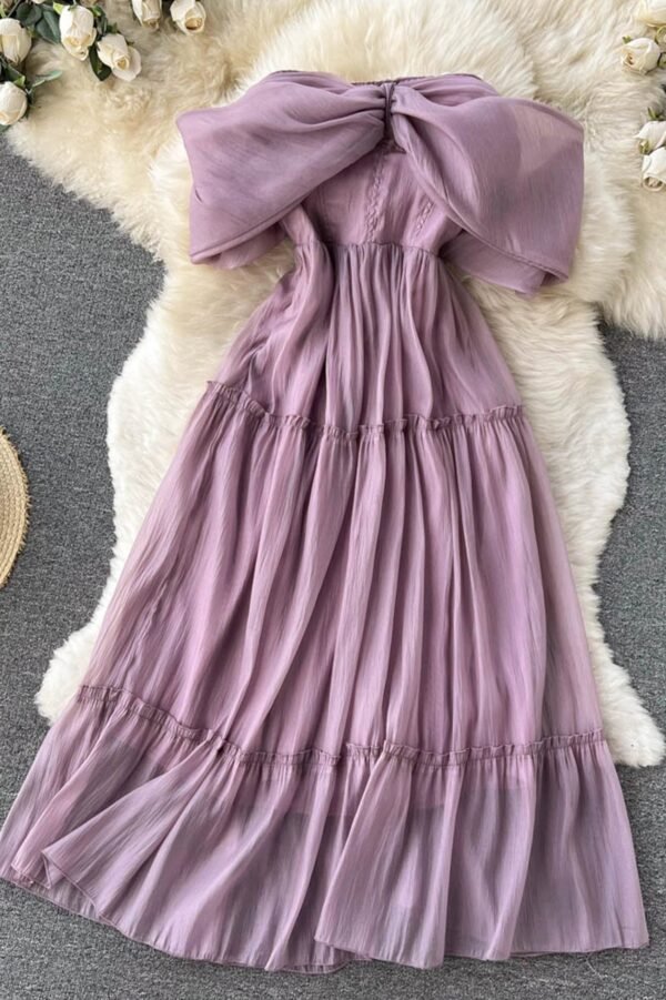 Purple Tulle Short Dress, A-Line Fashion Dress